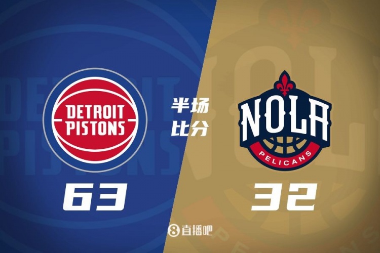爆了！活塞全隊34板19助半場63-32領先31分 鵜鶘僅20板6助